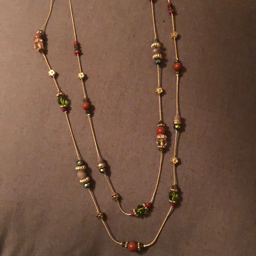 Van Heusen Long Necklace Semi Precious